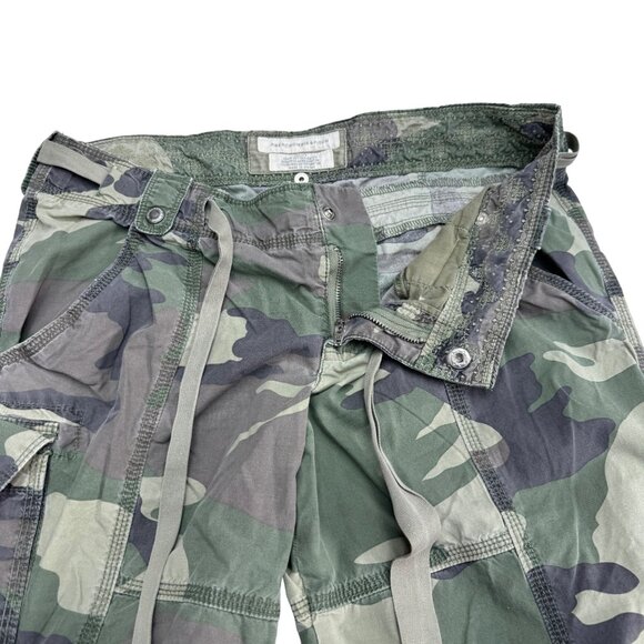 Y2K Abercrombie & Fitch Green Camo Women's Roll Up Cargo Shorts, Size M - Picture 4 of 11